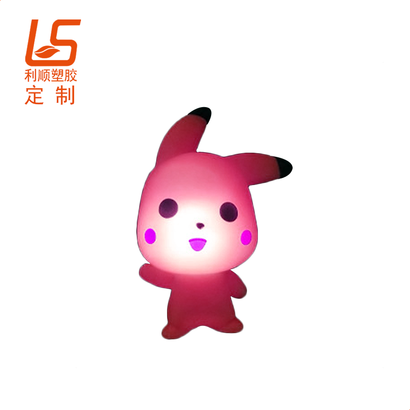 定制LED充電小夜燈 硅膠發(fā)光公仔