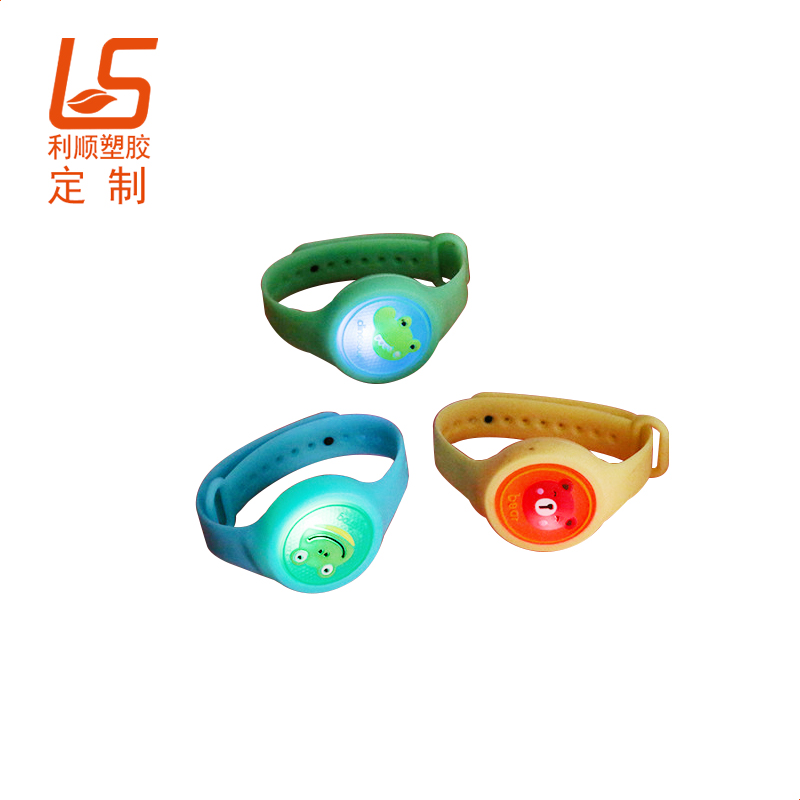 定制發光驅蚊手環 PVC滴膠驅蚊手環