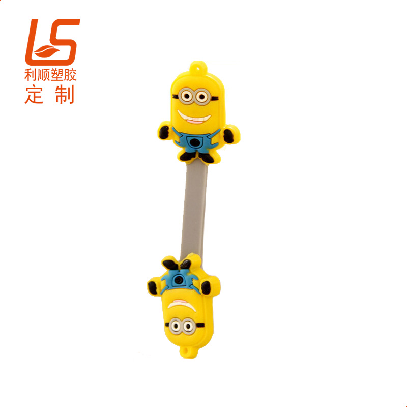 定制卡通pvc軟膠摁扣綁線器 軟膠嗯扣繞線器